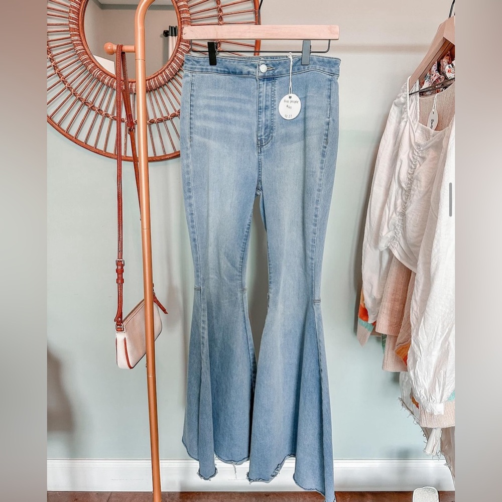 penny pull on bell bottom jeans